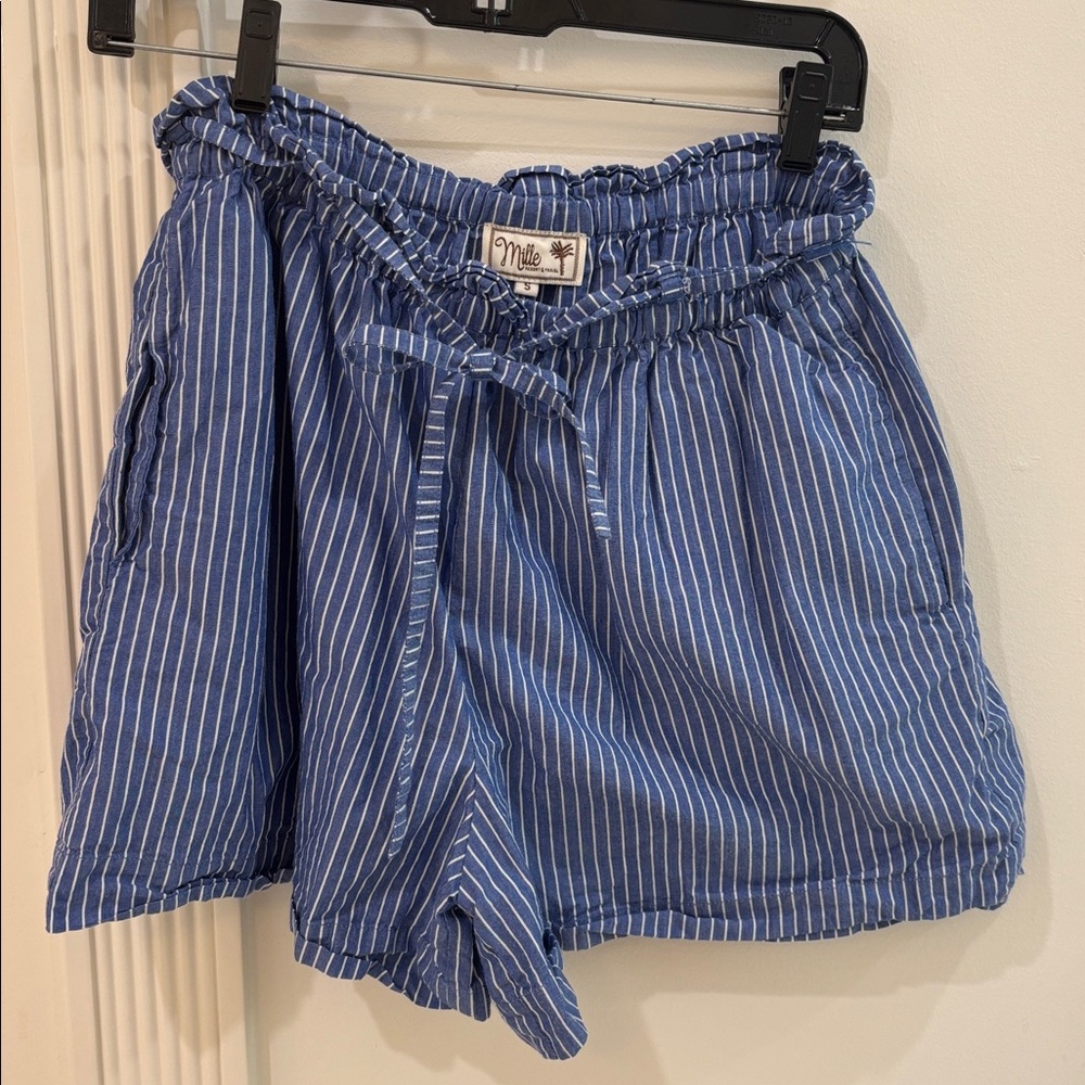 Mille Blue Striped Women's Shorts